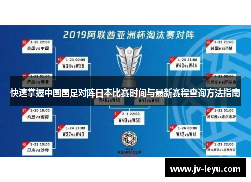 快速掌握中国国足对阵日本比赛时间与最新赛程查询方法指南