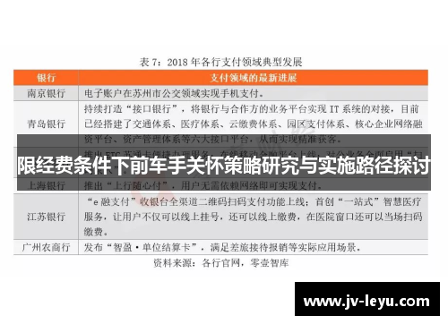 限经费条件下前车手关怀策略研究与实施路径探讨