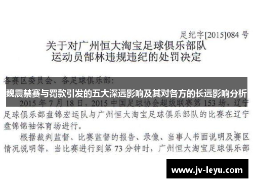 魏震禁赛与罚款引发的五大深远影响及其对各方的长远影响分析